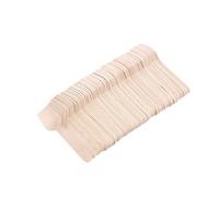 WRITWAA 100PCS Natural Wood Ice Cream Spoons Disposable Wooden Dessert Spoons for Parties Weddings Picnics Smooth Sturdy Square Design with Long Handle Biodegradable Cutlery for Yogurt