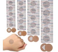 WRITWAA 100pcs Round Fabric Bandages - Waterproof Breathable Spot Patches for Face, Nose, Knee, Fingers & Joints - Small Circle Adhesive Bandages for Wound Care