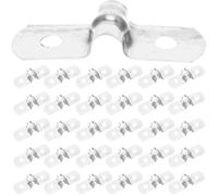 WRITWAA 100pcs Stainless Steel U Bracket Pipe Clamps with Double Hole Design for Cable and Rigid Metal Pipes, Sturdy Metal Cable Strap with Brushed Surface Finish, for Industrial and Mep