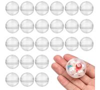 WRITWAA 100pcs Vending Machine Capsule: 1. 26'' Round Clear Plastic Ball Capsules, Empty Balls Gumball Machine Containers for Vending Claw, Prizes, Easter, Party Favors