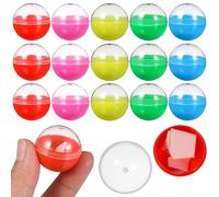 WRITWAA 100pcs Vending Machine Capsules 1. 1" Gumball Machine Capsule - Small Empty Balls Clear Colored Plastic Gumball Containers for Prizes, Easter, Candy Party Favors
