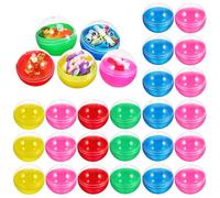 WRITWAA 100pcs Vending Machine Capsules 1. 26" Gumball Machine Capsule - Small Empty Balls Clear Colored Plastic Gumball Containers for Prizes, Easter, Candy Party Favors