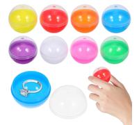 WRITWAA 100pcs Vending Machine Capsules 1. 77" Gumball Machine Capsule - Small Empty Balls Clear Colored Plastic Gumball Containers for Prizes, Easter, Candy Party Favors