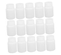 WRITWAA 100pcs White Plastic Pharmaceutical Packaging Bottles Airtight Screw Top Medication Capsule Storage Bottle for Vitamins and Tablets