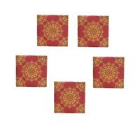 WRITWAA 100pcs Wine Red Printed Disposable Paper Napkins for Wedding Banquet, 2-Ply Natural Lunch Napkins, 33x33cm, 5 Packs Set