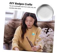 WRITWAA 100sets Diy Badge Blank Button Pin Badge Button Maker Blanks Tinplate Pin Emblems Diy Crafts
