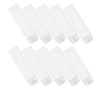 WRITWAA 10pcs 30ml Refillable Plastic Travel Bottles Set with Flip Cap, Leak-proof Portable Squeeze Tubes for Toothpaste, Lotion, and Toiletries, Compact Small Containers for Travel