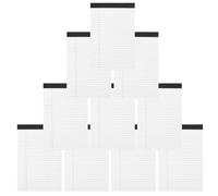 WRITWAA 10pcs A5 Ruled Legal Notepad for Office Removable Memo Pads | White Paper Sheets, Lightweight Pocket Size, Business Meetings, Tidy Notes, Reminders, Students Professionals