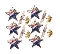 WRITWAA 10pcs American Flag Lapel Pins Lightweight Brooches Star Pin Badge for Independence Day of July Patriotic Events Party Accessories