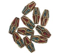 WRITWAA 10pcs Ancient Style Bead Tibetan Spacer Beads for Jewelry Making Multi-use Buddhist Charms Bracelets DIY Materials Necklace DIY Loose Small Buddhist