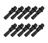 WRITWAA 10pcs Black Electrical Alligator Clips with Quick Release Mechanism and Precise Measurements, Nickel-Plated Steel and PVC Insulated Clamps for Laboratory Environments