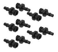 WRITWAA 10Pcs Black Ink Tube Rapid Connector Quick Fit Coupling Ink Hose Joint Pipe Fitting for Inkjet Printer Replacement Suitable for Plotter and Portable Thermal Printers