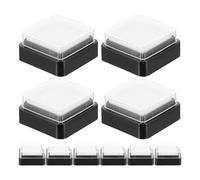 WRITWAA 10pcs Blank DIY Ink Pad Empty Finger Inkpad for Boys and Girls Finger Painting Sponge and Plastic Wear-Resistant Uniform Ink Distribution 3 * 3cm
