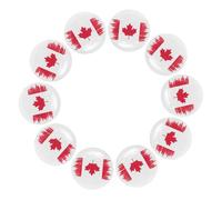 WRITWAA 10Pcs Canadian Flag Maple Leaf Brooch Pins Country Flag Badges for Travel Souvenirs and Party Decorations for Hats Clothes and Backpacks