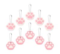 WRITWAA 10pcs Cat Paw Keys Sleeve PVC Soft Key Covers Assorted Color Easy Installation Versatile Use Home Buildings Identifier Protector Random Color