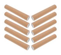 WRITWAA 10pcs Cylinder Shape Couplets Container Paper Storage Tube with Lid, Delicate Decorative Painting and Folding Fan Holder for New Year's Day and Spring Festival