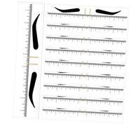 WRITWAA 10pcs Disposable Sticker Eyebrow Ruler Eyebrow Shaper Pvc Material Scale for Mapping and Diy Makeup