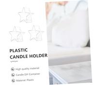 WRITWAA 10pcs DIY Candle Mold Plastic Containers Star-Shaped Wax Melt Boxes for Candle Making Reusable Storage Holders Suitable for Paraffin Soybean Palm Beeswax Gift for Crafting