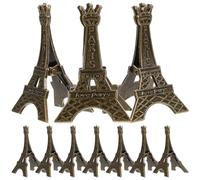 WRITWAA 10pcs Eiffel Tower Table Number Holders Desk Memo Holders Table Pictures Stand Alloy Material Simple Style Sturdy Not Easy to Damage Or Deform