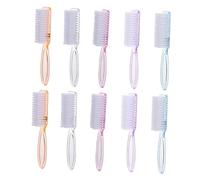WRITWAA 10Pcs Ergonomic Handle Grip Nail Brushes for Fingernail Toe Cleaning Non Skid Design for Easy Handling for Home Travel Portable Scrubbing Brushes for Nail Care