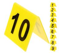 WRITWAA 10pcs Evidence Marker Table Numbers Double Sided Printing View Acrylic Material Creative Design Portable Excellent Sturdy Game Supply for Other Parties and Reception Rooms