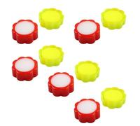 WRITWAA 10pcs Finger Wet Sponge Pp Plastic Hand Wetter Comfortable Soft Counting Hand Wetter for Treasurer and Bank Clerk Office Use Red Yellow