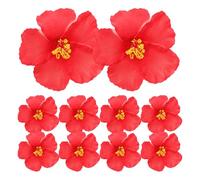 WRITWAA 10pcs Hawaiian Hair Clips Artificial Flower Barrettes for Women Teens Floral Hairpin Accessories for Summer Vacation Party Decoration