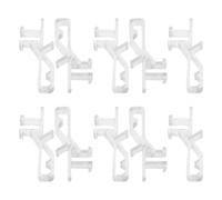 WRITWAA 10pcs Hidden Valance Clips, 4.8cm/1.9" Plastic Clear Blind Valance Holders, Groove Invisible Shade Mounting Brackets, Inside Mount Window Trim Clips for Home