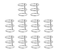 WRITWAA 10pcs Iron Binding Rings with Lock for Additional Security, Easy to Use Silver Snap Rings for Memo Filing and DIY Writing Notebook Spiral Bound Projects