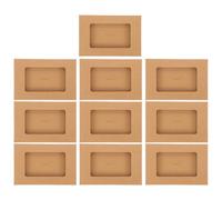 WRITWAA 10pcs Kraft Paper Postcard Boxes Paper Envelop Boxes Simple Appearance Design Lightweight Easy to Use Elegant Chic for Statements and Annual Reports