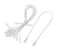 WRITWAA 10pcs LED Light Cord Double Pin Tail Power Cord 50cm Male-Male Extension Lamp Cable Flat Plug Compatible AC250V Lighting Fixtures