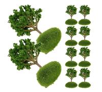 WRITWAA 10pcs Miniature Trees for DIY Scenery and Home Decoration, Realistic Plastic Mini Model Trees Compact and Deformation-resistant Design for Architecture Model Kits and Landscape