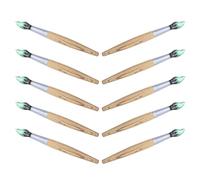 WRITWAA 10pcs Novelty Paintbrush Shaped Pen Wood Grain Ballpoint Pen Handle Smooth Writing Desktop Decor Accessories Back to School Party Home Study Room