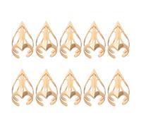 WRITWAA 10PCS Open Fang Ring for Women - Vintage Hollow Barbed Scepter Ring - Minimalist Finger Jewelry for Nail Art Showcase Daily Ornament (Gold)