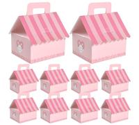 WRITWAA 10pcs Paper Candy Boxes Wedding Favor Small Cases House Shaped Boxes for Christmas Banquet Party Boys and Girls