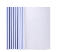 WRITWAA 10pcs Paper Cover Sliding Bar Holder Report Binder White Pp Material Non-Slip Locking Bar High Capacity Lightweight Flexible Office Report Covers for Enterprises and Schools