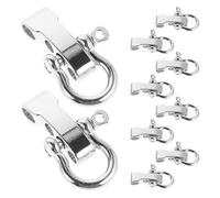 WRITWAA 10pcs Paracord Bracelet Shackle Buckle D Ring Bow Shackle for Survival Bracelets Bow Anchor Outdoor Camping Gear