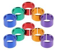 WRITWAA 10pcs Pigeon Foot Ring Aluminium Dove Identification Leg Band, Open Clip-on Metal Ring for Doves, Lightweight, Universal Fit, for Racing Events and Poultry Identification