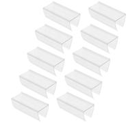 WRITWAA 10pcs Price Tag Display Holders with Anti-Skid Multiple Use Design, Sturdy PVC and Pet Material, for Shops and Shopping Malls, Shelf Sign Stand and Price Sign Holder