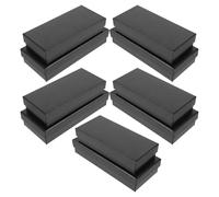 WRITWAA 10PCS Rectangular Watch Storage Boxes Single Slot Black Cardboard Watch Display Cases for Travel and Jewelry Organization