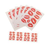 WRITWAA 10pcs Red Lip Stickers Temporary Tattoos Unique Design Waterproof Pvc Material Versatile Use for Parties and Valentine's Day Decorations