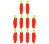 WRITWAA 10pcs Red Nano Sea Fishing Float Bobbers Easy to Identify Fish Bite Marks and Moisture Changes Fishing Efficiency Outdoor Bobber Kit for Sea