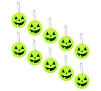WRITWAA 10pcs Reflective Pendants Pumpkin Reflector Pvc Yellow, Portable Reflective Design for Night Riding and Halloween