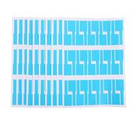 WRITWAA 10pcs Self-Adhesive Sticker Tags Identification Markers Blue Synthetic Paper Pollution-Free Cable Labels for Enterprise Network and Computer Room