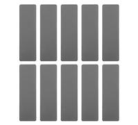 WRITWAA 10pcs Stainless Steel Name Badge Holders with Marking and Easy to Attach Features, Rectangle Shape, Elegant Design for Office and School Use