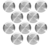 WRITWAA 10pcs Stainless Steel Tactile Warning Studs Non-slip Grooved Surface 35x5mm for Sidewalks, Walkways, and Blind Path Safety Markers Suitable for Visually Impaired Users