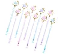 WRITWAA 10pcs Star Design Gel Pen Water Signature Pen Creative Plastic Sealing Performance for Doing Homework and Writing Letters Assorted style