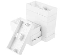 WRITWAA 10pcs Surface Mount Electrical Outlet Box Pvc Junction Box White, Protection for Electrical Connections, DIY and Commercial Use