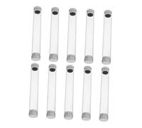 WRITWAA 10pcs Transparent Lash Tweezers Storage Case Cylindrical Organizer for Eyelash Extension Tools Portable Travel Manicure Box with Visibility