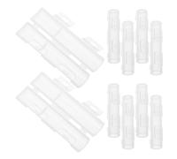 WRITWAA 10pcs Transparent Makeup Brush Covers Sleeves Protective Caps Dustproof Cosmetic Brush Holder for Travel Portable Storage Compatible with Various Style